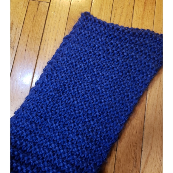 Blue Long Knitted Scarf - Picture 5 of 5